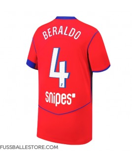 Günstige Paris Saint-Germain Lucas Beraldo #4 3rd trikot 2025-26 Kurzarm